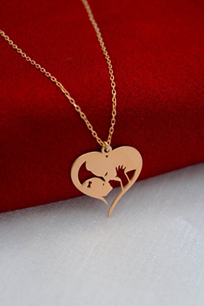 Silver And Silver Kadın Rose Anne Kız Kalp Şefkat Kolye 925 Ayar Gümüş