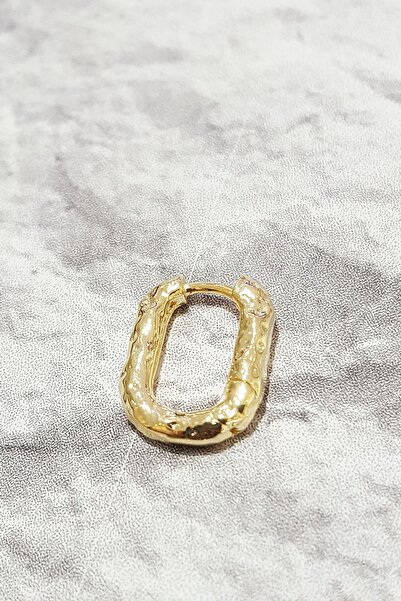 MorMajor Silver Tekli Elips Gümüş Küpe