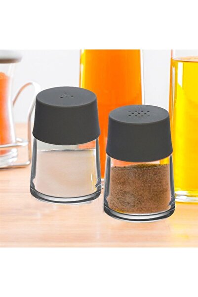 Paşabahçe Zest Glass 2'li Tuzluk Biberlik Seti Gri 96315