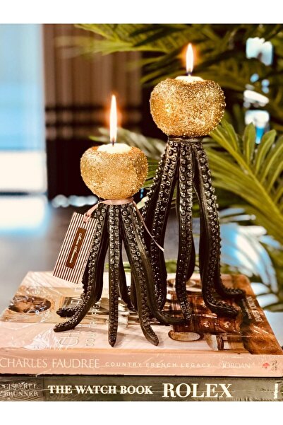 More Design Decoration Ahtapot Ayaklı Mumluk Ikili