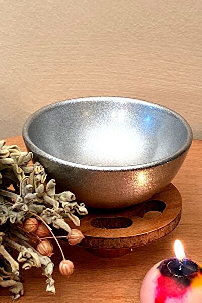 FANTASTİK SANAT ATÖLYESİ Dekoratif Hediyelik Metalik Parlak Gümüş Renk Lüks S...