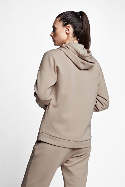 Lescon Camel Women's Zippered Hoodie 21n-2126
