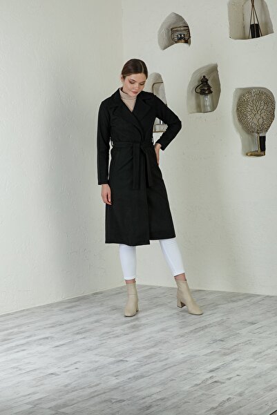 ensade Women's Stamp Unlined Belted Coat