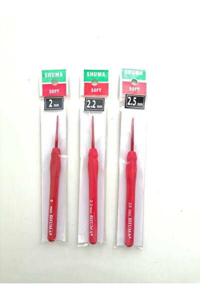 shuma Red Serisi Silikon Saplı Tığ 2 mm  + 2.2 mm + 2.5 mm