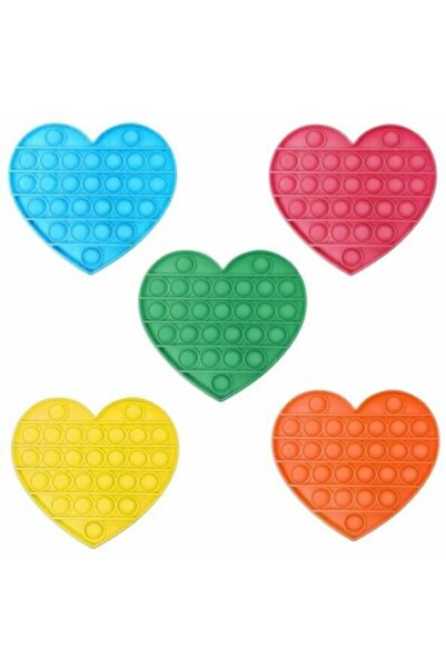 KAVELE Popit 2 Ad Pop It Karışık Renk Kalp Ve Kare 2 Li Set