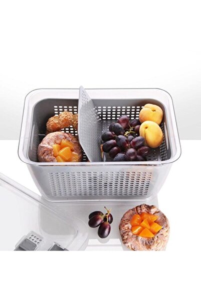 bigpapel منظم ثلاجة مع مصفاة وحجرة 2.5 لتر