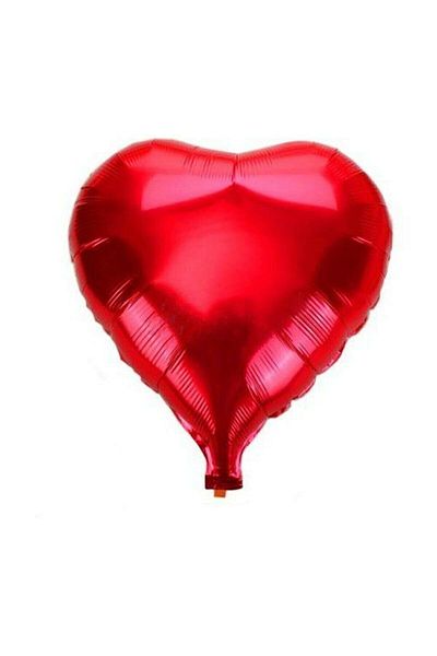 BEST PARTİ DOĞUM GÜNÜ PARTİ SÜSLERİ Red Heart Foil Balloon 45cm - 5 Pieces