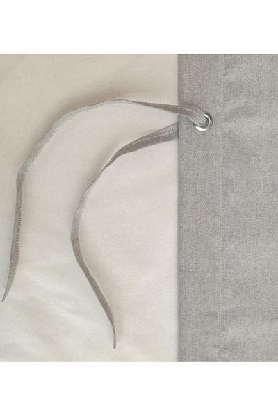 ALTINPAMUK Balcony Iron Curtain Railing Curtain Plain Gray All Sizes Size X Top with Metal Ring