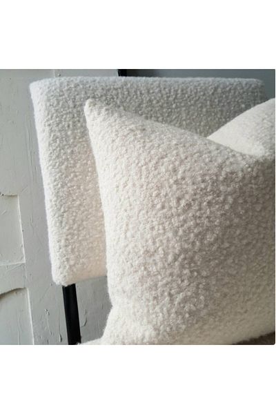 sevaradekor Husă de pernă pătrată Teddy Buklet Off-White