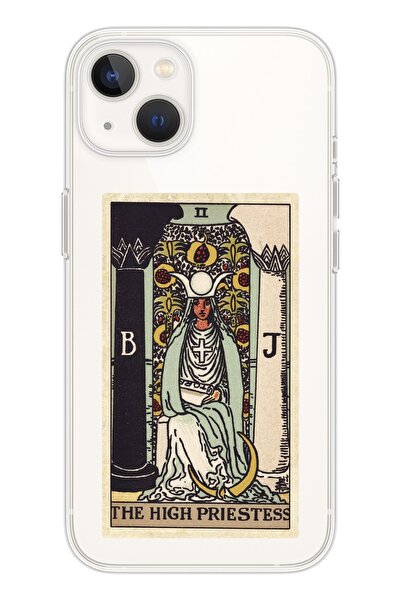 shoptocase Iphone 13 Şeffaf The High Priestess Desenli Telefon Kılıfı