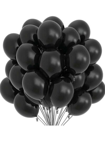 BEST PARTİ DOĞUM GÜNÜ PARTİ SÜSLERİ Pastel Black Balloon 20pcs