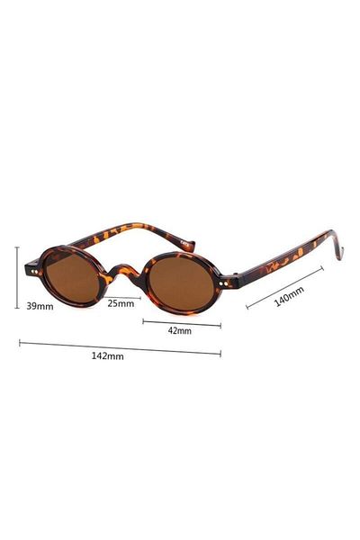 LOOKUP Unisex Brown Minimal Vintage Retro Bone Sunglasses Hg-600