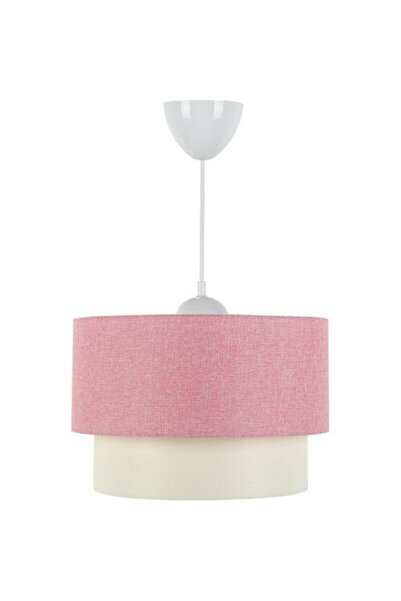 EvLight Triple Room Set Chandelier And Wooden Lampshade Pink