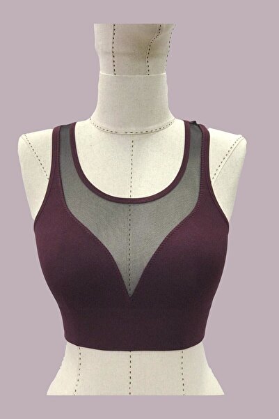 by HW Ženski grudnjak sa podstavom u bordo boji Oblikuje figuru