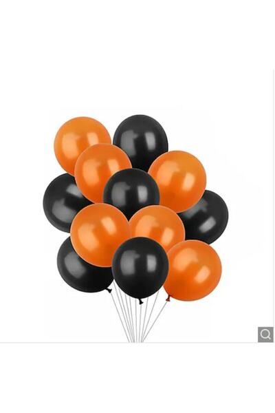 BEST PARTİ DOĞUM GÜNÜ PARTİ SÜSLERİ بالون أسود - برتقالي ميتاليك 25 قطعة