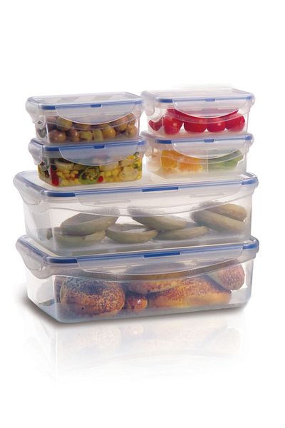 Melkan Home Transparent Lockable Lid Storage Container Set of 6