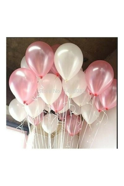 Party City 50 Adet Metalik Sedefli Uçan Balon