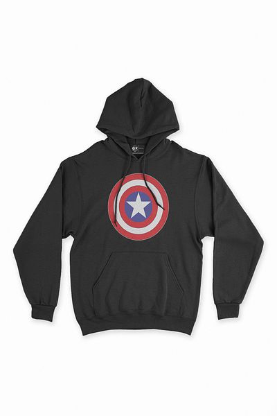 Cix Hanorac negru cu glugă Captain America