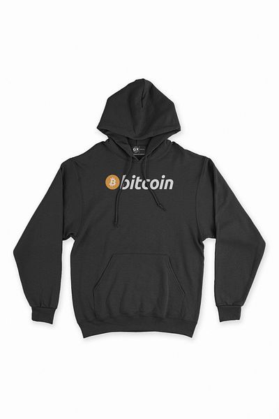 Cix Φούτερ με μαύρη κουκούλα Bitcoin Oversize χωρίς φλις εσωτερικά