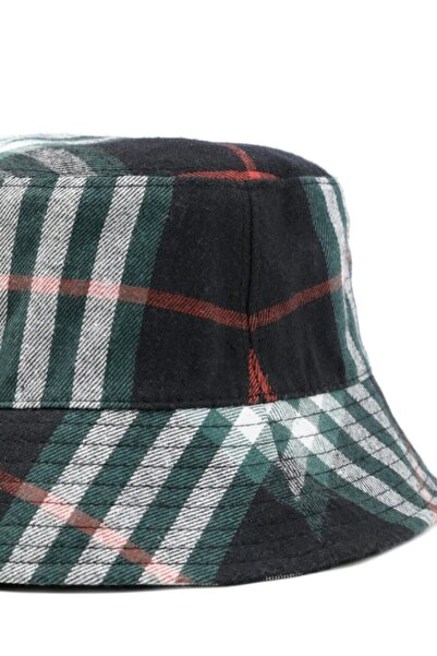 ŞapkaMania Lüks Ekose Desenli Bucket Şapka