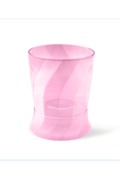 Melkan Home Burgu Ayaklı Kristal Orkide Saksı 1,3 Litre Şeffaf Pembe