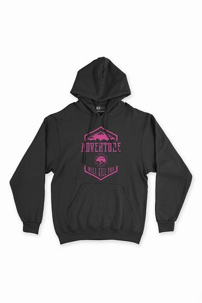 Cix Φούτερ με μαύρη κουκούλα Pink Adventure - Will Kill You Hoodie