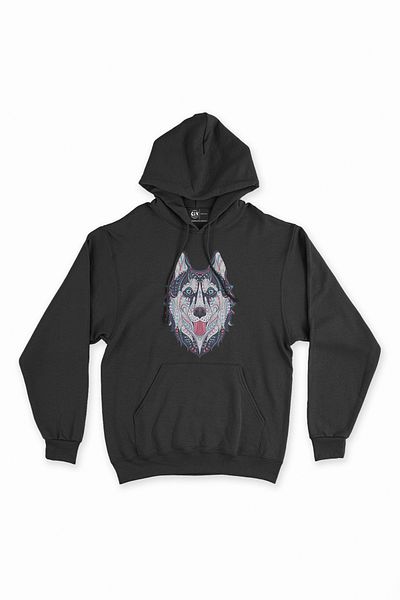 Cix Hanorac colorat cu glugă neagră Wolf