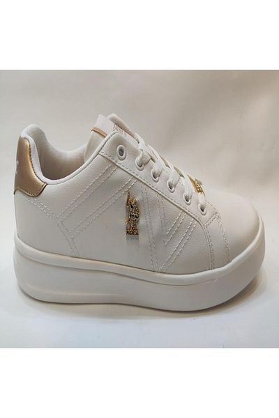U.S. Polo Assn. U.S. Polo Exxy Metal Crest Spate Shiny Lace Up Sport Picior