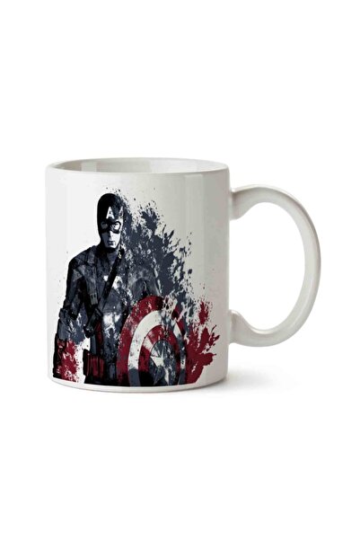 ART HEDİYE كوب كابتن أمريكا مارفل كابتن أمريكا شيلد مطبوع على الجانبين