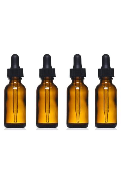 Plazma Cam Damlalıklı Amber Şişe 30ml X 4 Adet