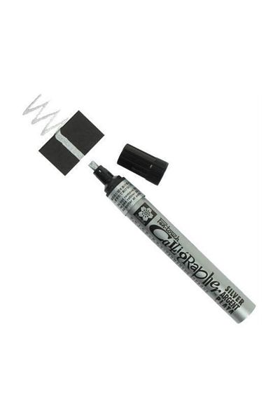 Bruynzeel - Sakura Sakura Pen-touch Calligrapher Silver Gilt Calligraphy Pen 5 Mm