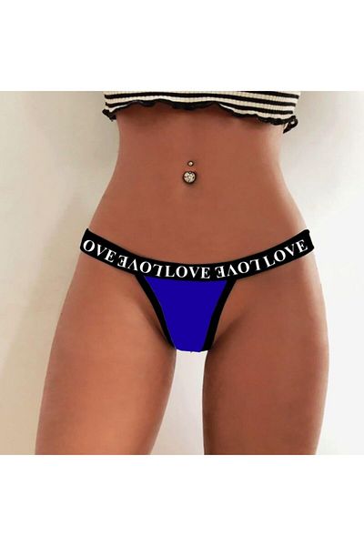 lovebox Tanga albastră elastică