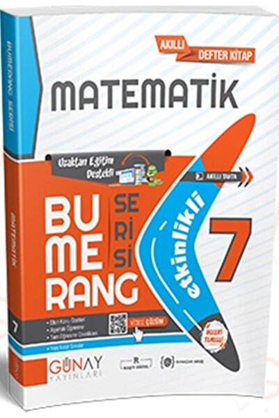 Günay Yayıncılık Günay Yayınları Bumerang Serisi 7. Sınıf Matematik Etkinlikli Akıllı Defter Kitap