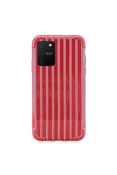 Ally Mobile Ally Samsung Galaxy S10 Lite-a91 Trunk Lines Ince Soft Silikon Kılıf Kırmızı