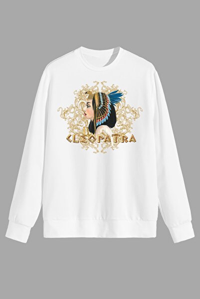perseusshopping Біла унісекс-футболка з принтом «Королева Клеопатра в Старода...