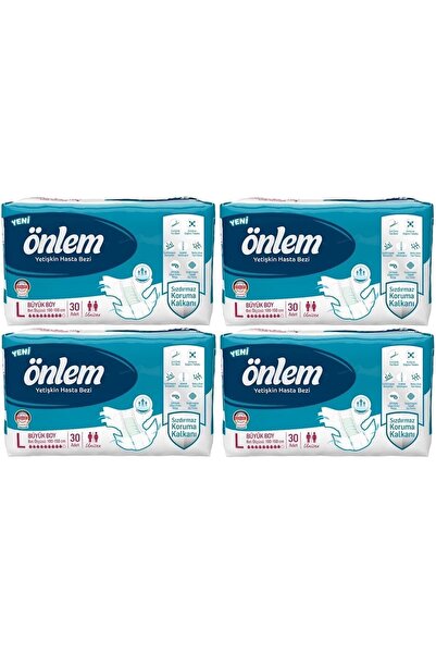 ÖNLEM Hasta Bezi Bel Bantlı Tekstil Yüzey Large Büyük 120 Adet