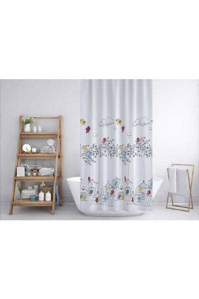Tropik Κουρτίνα Μπάνιου Ντους Διπλό Φύλλο 2x110x200 cm