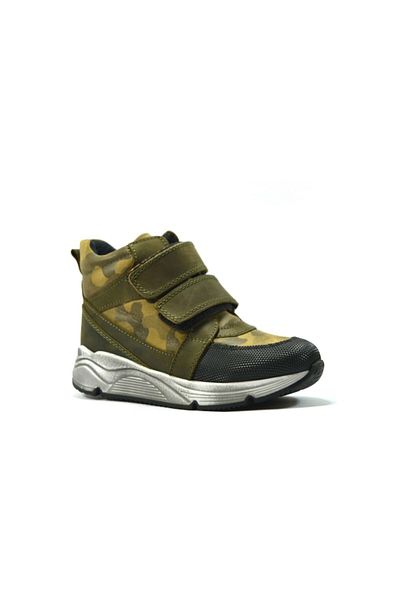 PİNKY PİNKY 770-2 Γνήσιο Δερμάτινο Χακί Velcro Boy's Boots 26-30