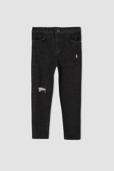 DeFacto Boy's Dad Fit Ripped Detailed Jean Trousers