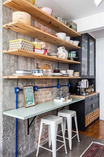 Karadeniz Dizayn 'tekli' Ahşap Duvar Rafı - Gizli Bağlantılı Duvara Monte 110...