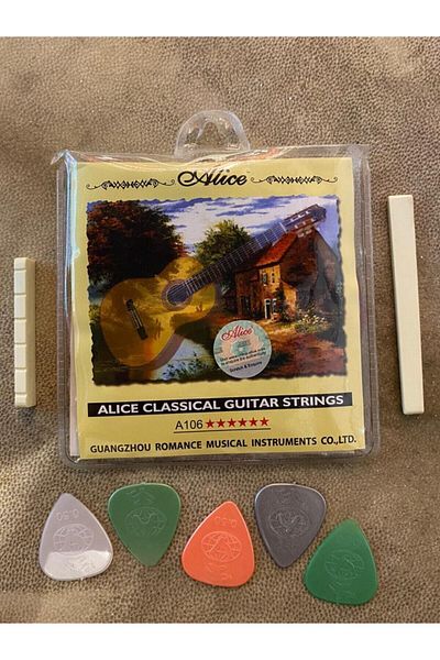 Alice Classic Guitar String 5 Pieces Plectrums + 1 Piece Upper Threshold + 1 Piece Lower Threshold