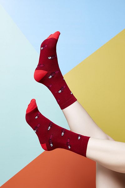 The Socks Company Дамски многоцветни работни чорапи с шарки