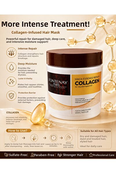 Fontenay Collagen Hair Mask & Wheat Protein 500 ml