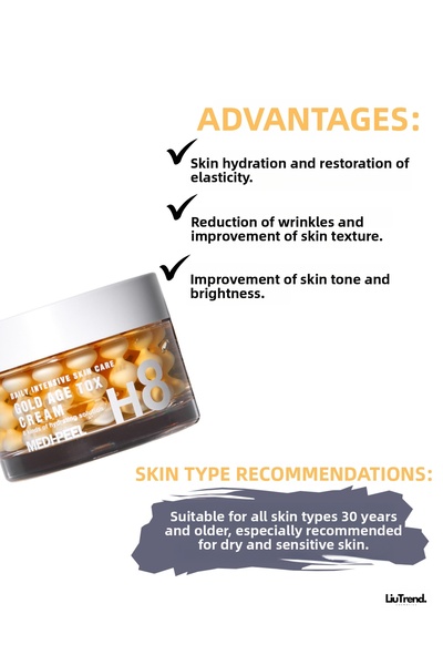 Medipeel Gold Age Tox Cream 50 ml Golden Capsule Cream That Gives Radiance to the Skin