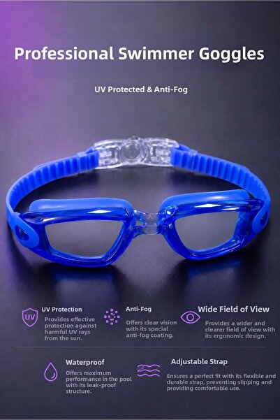 Fidan oyuncak Professional Antifog Fog-Free Adult Swimming Goggles - Uv Prote...
