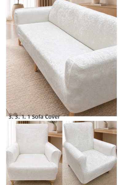 uzhanem Sofa Cover Velvet Sofa Cover Set 3.3.1.1 Sofa Cover Stain Resistant