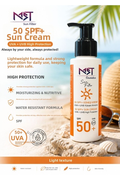 MST Sun Filter 50+ Special High Protection Sunscreen for Summer, Face and Bod...