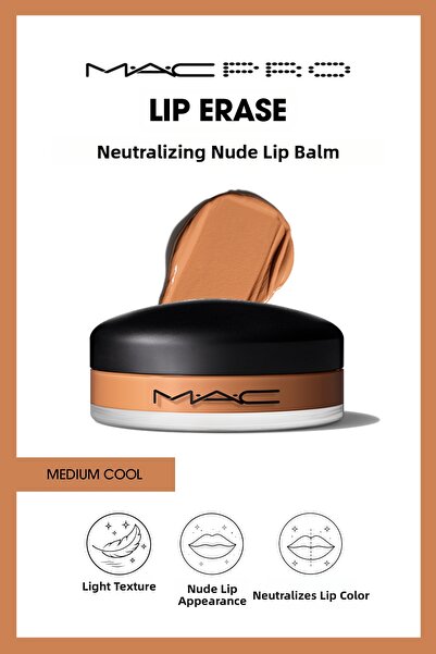 M.A.C Pro Lip Erase Medium Cool Nude Balm That Visually Neutralizes the Natur...