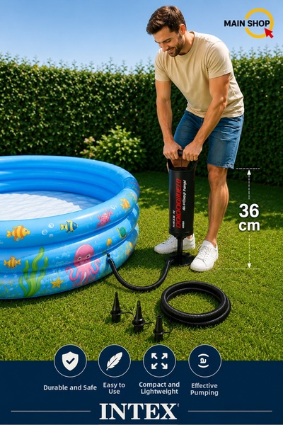 MAİN SHOP Pompă de mână practică Intex Double Quick I Pompă gonflabilă pentru...