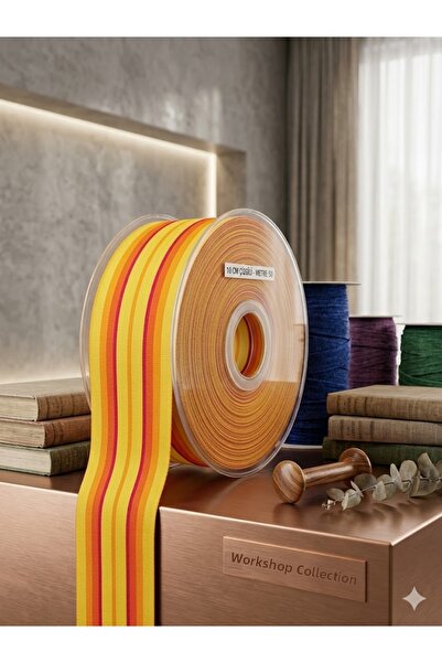 satab French 10cm Striped Grosgrain Ribbon - 10 Yards